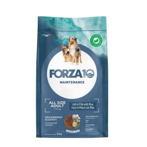 Forza10 All Breeds Adult Maintenance ar zivi un rīsiem 12kg Cena norādīta par 1 gb. un ir spēkā pasūtot 2 gb.